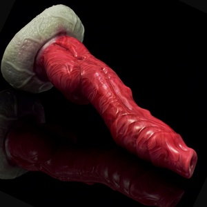 FAAK 7.8 Inch Curved Werewolf <b>Dildo</b> Raw Beef Color Kinky Sex Toy Waterproof Animal <b>Dildo</b> Fantasy for Women - Product Image 3
