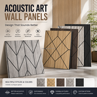 Panneaux acoustiques décoratifs géométriques en bois grainé, panneaux absorbants le son pour bureau, hôtel, studio, intérieur