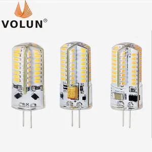 10 Stks/pak 12V 110V 220V 64Leds SMD3014 Mini Led Lamp G4 G5.3 G9 E12 E14 BA15D g8 GY6.35 Led Lamp Silicagel Mini Led Corn Bulb