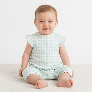 Combinaison bébé de haute qualité, vente en gros de vêtements pour bébés, pyjama une pièce 100% coton pour l'été, combinaison bébé en coton biologique à motif animal - Product Image 1
