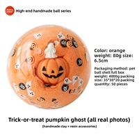 Nouveau design original Vaseline Halloween Citrouille en boule faite à la main Jouets Squishy à rebond lent pour décompression par le pressage