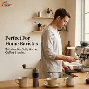Portafiltro sin Fondo XL-51mm con <span class=keywords><strong>Mango</strong></span> de Madera para <span class=keywords><strong>Delonghi</strong></span> Dedica Espresso, Cesta de Filtro Compatible con EC680 EC685 - Product Image 4