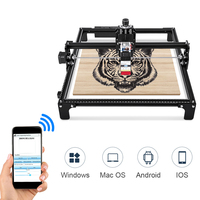 Mini graveur laser CNC de bureau 40W, 42x40cm pour la gravure et la découpe du métal, du bois, du verre, du cuir, outil industriel DIY