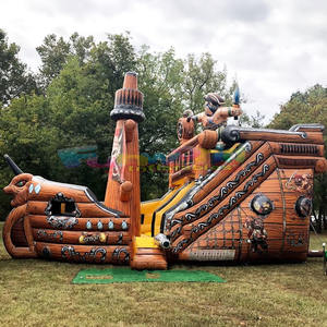 Château gonflable gonflable de conception de bateau de pirate château de saut commercial grand château gonflable à vendre - Product Image 5