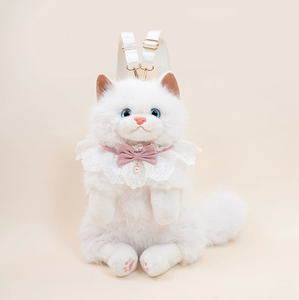 Sac à dos en peluche chat Ragdoll réaliste, bretelles réglables, le <span class=keywords><strong>cadeau</strong></span> d'<span class=keywords><strong>anniversaire</strong></span> ultime pour les filles, fournisseur de fête - Product Image 4