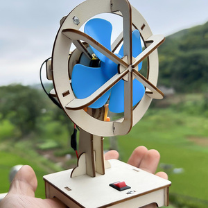 Thí Nghiệm Khoa Học Kit DIY Trẻ Em Của Giáo Dục Đồ Chơi Hand-Crank Máy Phát Điện Của Sinh Viên Công Nghệ Làm Từ Gỗ 3D Bộ - Product Image 1