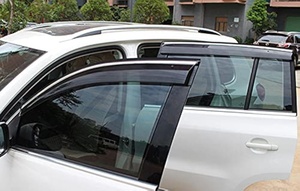 Visière de porte de fenêtre noire pour <span class=keywords><strong>Nissan</strong></span> <span class=keywords><strong>Qashqai</strong></span> <span class=keywords><strong>J11</strong></span> 2016 2017 2018 2019 <span class=keywords><strong>accessoires</strong></span> pare-pluie déflecteur de vent - Product Image 2