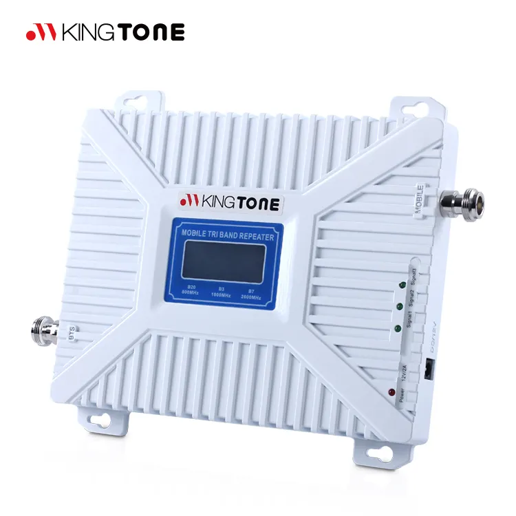 2021 newest tri band B20/B3/B1 mobile signal booster 800 1800 2100 3g 4g lte indoor signal booster for cellular networks