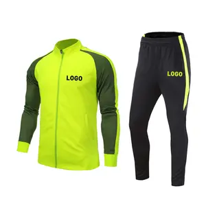 Sublimation Print Stripe Trainings anzüge für Männer Fußball Full Zip Athletic Sweat suit Trainings anzüge Outfits 2-teiliges Jogger Fitness Set