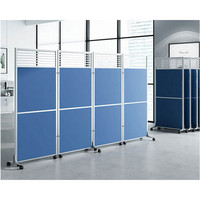 Paravent mobile pliable moderne EBUNGE personnalisé en MDF et aluminium de 32 mm pour école, bureau, hôtel, supermarché, salle de sport