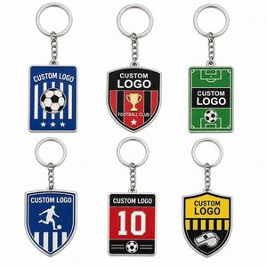 Porte-clés personnalisés avec logo de club de football, porte-clés en métal, souvenirs de la ligue de footballeurs, épingles de revers - Product Image 1