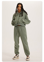 Lcool haute qualité 345GSM polaire coton survêtement 2 pièces à manches longues sweat à capuche et pantalon de survêtement ensemble de survêtement
