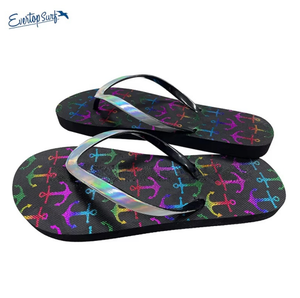 Tongs à imprimé ancre <span class=keywords><strong>nautique</strong></span>, sandales de plage confortables et antidérapantes en EVA pour un usage quotidien - Product Image 1