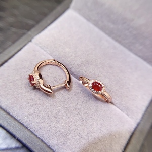 Hochwertige Vintage vergoldete natürliche Rubin Ohr stecker Classic CMA für Frauen Engagement - Product Image 6