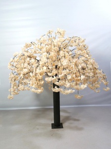 Árbol de Cerezo Artificial <span class=keywords><strong>con</strong></span> Luces LED, Decoración Alta para Exteriores, Centro de Mesa Rojo, Maceta Blanca - Product Image 2