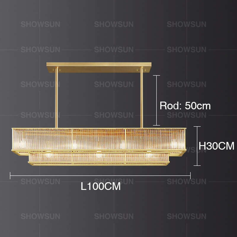 Rectangulaire: L100cm x H30cm