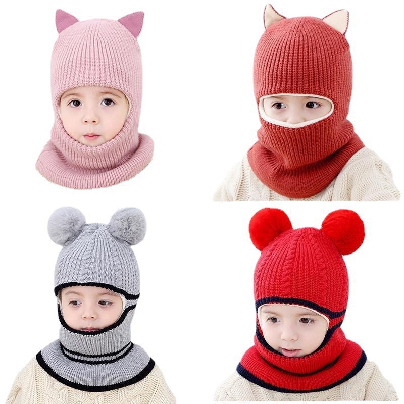 Осенне-зимняя дизайнерская Шапка-бини с логотипом для детей 1-2-5 лет, водонепроницаемая флисовая шапка и шарф, перчатка для мальчиков и девочек