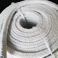 Cordon torsadé en fibre céramique LKT, épaisseur 4-50 mm, isolation thermique, conductivité thermique 0,04, température de fonctionnement 1050°C