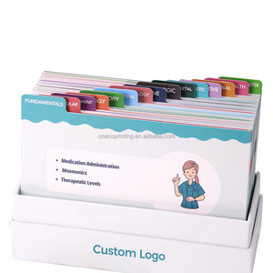 Conception personnalisée Impression Guide d'étude Point de connaissance Pharmacologie infirmière Médicament <span class=keywords><strong>Flashcards</strong></span> avec carte <span class=keywords><strong>à</strong></span> onglet - Product Image 4