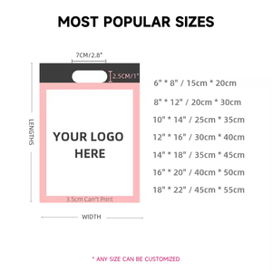 Tùy chỉnh bao bì nhựa mua sắm túi với xử lý LDPE/HDPE die-cut in ấn Mylar túi quần áo giày mỹ phẩm hàng hóa Túi - Product Image 2