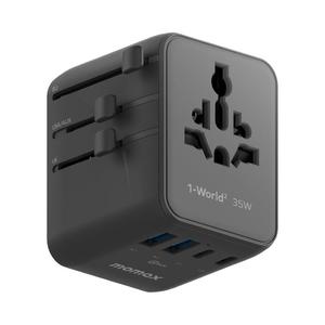 Cargador Rápido GaN de Doble CA <span class=keywords><strong>MOMAX</strong></span> 1-World UA27 PD de 35 W, Cargador GaN Universal de Viaje al por Mayor - Product Image 2