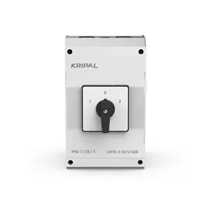 KRIPAL IP65 cam Switch 3 Poles 63A changeover switch disconnector Industrial Selector Switch with enclosure box