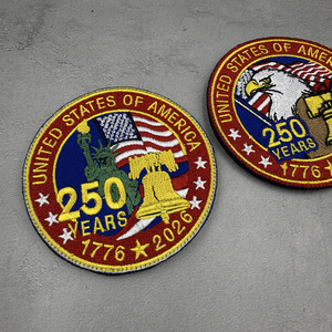 <span class=keywords><strong>Patch</strong></span> brodé commémoratif du 250e anniversaire avec fixation auto-agrippante aux États-Unis - Product Image 4