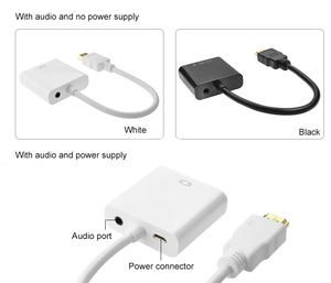 Convertisseur de câble <span class=keywords><strong>HDMI</strong></span> vers VGA HD 1080P avec sortie audio <span class=keywords><strong>Adaptateur</strong></span> de convertisseur <span class=keywords><strong>HDMI</strong></span> mâle vers VGA femelle 1080P pour <span class=keywords><strong>tablette</strong></span> ordinateur portable PC <span class=keywords><strong>TV</strong></span> - Product Image 5