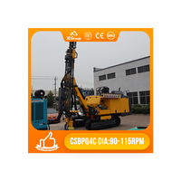 XL DRILL Group CSBPQ4C Foreuse DTH portable sur chenilles, alimentée au diesel, avec boîte de vitesses, moteur et pompe, pour le forage de trous profonds et les opérations de dynamitage minier