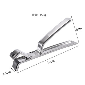 Pince anti-brûlure en acier inoxydable 430 épaissie pour assiettes et bols, idéale pour la cuisson vapeur et le service des aliments - Product Image 2