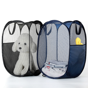 Cestini per biancheria in rete per giocattoli vestiti con manici - Product Image 1