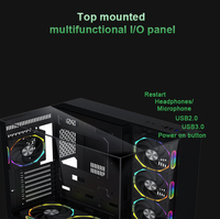 Dual 360mm Radiator Gaming Case 400mm GPU Support ATX M-ATX PC Chassis High Airflow Tempered Glass Computer Case
