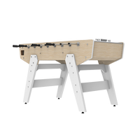Table de baby-foot professionnelle en contreplaqué imperméable avec barres de jeu en acier inoxydable et pieds en fer pour usage extérieur