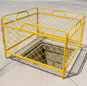 Easily Assembled Yellow Manhole Pit deep well Barrier Guard Fence with good stability for Construction