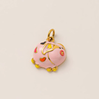 Hongtong AC-207 acier inoxydable poisson moche géométrique haute qualité breloques 18K plaqué or pendentifs pour la fabrication de bijoux
