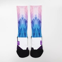 Chaussettes de sport imprimées personnalisées avec coussinets de compression pour l'arche du pied, respirantes et absorbant l'humidité