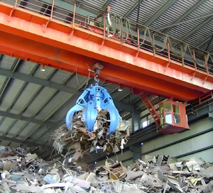 YAOUCRANE QD Double Girder 40Ton 100ton 150Ton Overhead <strong>Crane</strong> with <strong>Hook</strong>/Grab or Tongs for Steel Mill or Garbage Station - Product Image 4