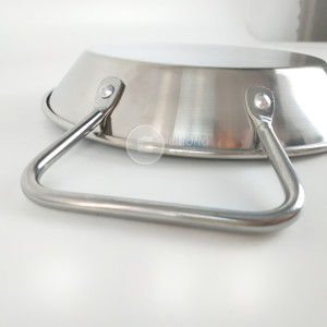 Poêle à <span class=keywords><strong>paella</strong></span> en acier inoxydable pour fruits de mer, équipement de cuisine d'hôtel de 20cm, poêle pour fruits de mer - Product Image 4