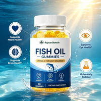 Faible MOQ, Vente en Gros OEM, Gummies d'Huile de Poisson Oméga 3 avec Vitamine D Oméga-3