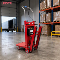 Chariot d'escalade électrique pliable robuste, capacité de charge 400 kg, moteur 800 W, chariot à main électrique pour le transport et les courses