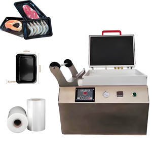 Dispositif de scellage <span class=keywords><strong>sous</strong></span> <span class=keywords><strong>vide</strong></span> puissant pour la conservation des aliments frais, de la viande, des aliments cuisinés et des fruits de mer, semi-automatique commercial - Product Image 1