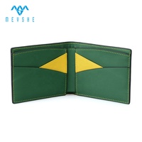 MEYSHE Portefeuille de marque privée personnalisé moderne en cuir véritable pleine fleur, doublure en polyester, style national, blocage RFID, prix d'usine