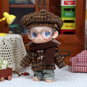Zsiga 8 Point <b>Doll</b> Winter Hooded Horn Coat With Scarf And Beret For 20cm <b>Doll</b> Clothes Accessory Unisex Youth Wear - Product Image 3