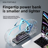 Batería Externa Portátil Compacta de Última Generación, 5000 mAh, con Pantalla LCD, Cargador de Reserva, Enchufe Doble, Estilo Cápsula Mecánica