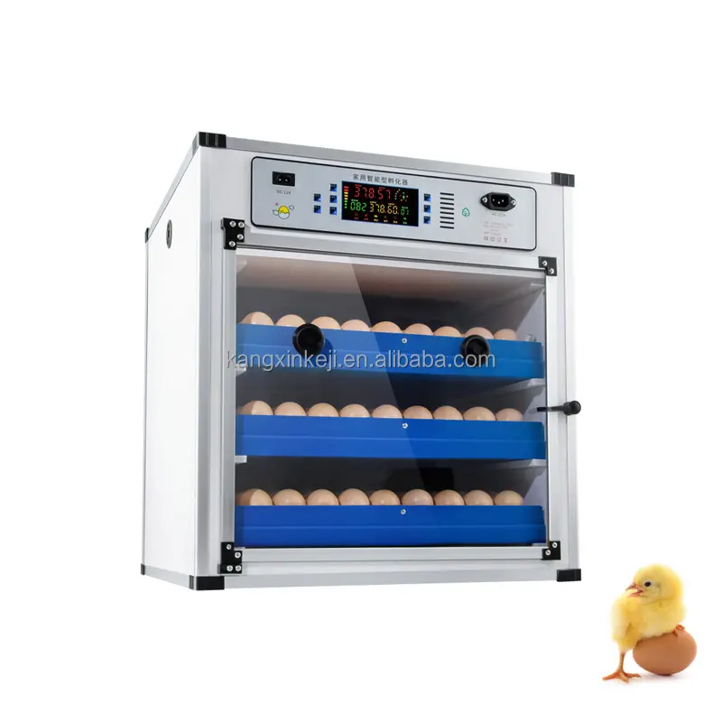 Mini incubadora de huevos de gallina 68 136 204 272 340 maquinaria de incubación de huevos 12 + 220V doble potencia