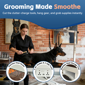 PETSPROOFING Carga Portátil Elétrica Levantamento <span class=keywords><strong>Grooming</strong></span> Table Ferramenta De Limpeza Fácil para Gatos Grandes Cães Material De Ferro - Product Image 3