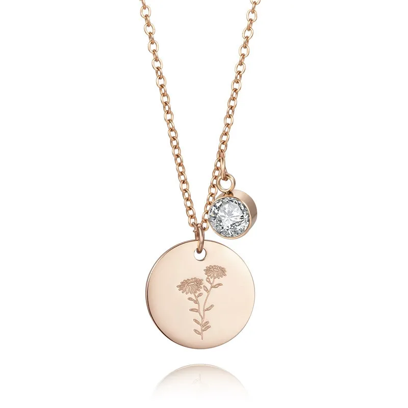 Ожерелье с подвеской в виде цветка для женщин, ожерелье золотого цвета с овальным кулоном в подарок матери, 2022