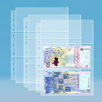 Protector de Billetes Transparente de PP con Carga Superior, Funda Protectora para Billetes y Dinero en Efectivo con 1/2/3/4 Bolsillos