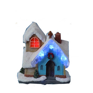 4 "luz LED resina de Navidad <span class=keywords><strong>casas</strong></span> de pueblo - Product Image 1