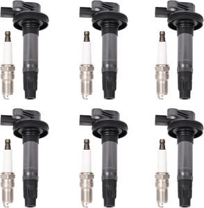 Bobina de Encendido y Bujías de Iridio para Ford Edge Flex <span class=keywords><strong>Taurus</strong></span> Lincoln MKS MKT MKZ MKX Mercury Sable 3.7 3.5 V6 - Product Image 1